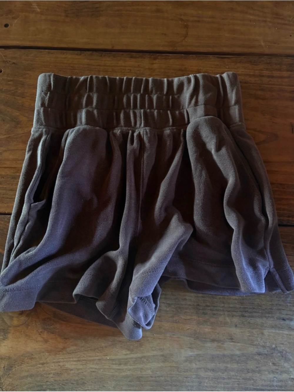 Source Unknown Charcoal High-Waist Ruffle Shorts